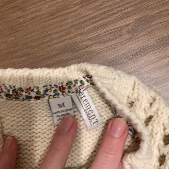 Element cable knit cream dress, Sz M. - Picture 4 of 7